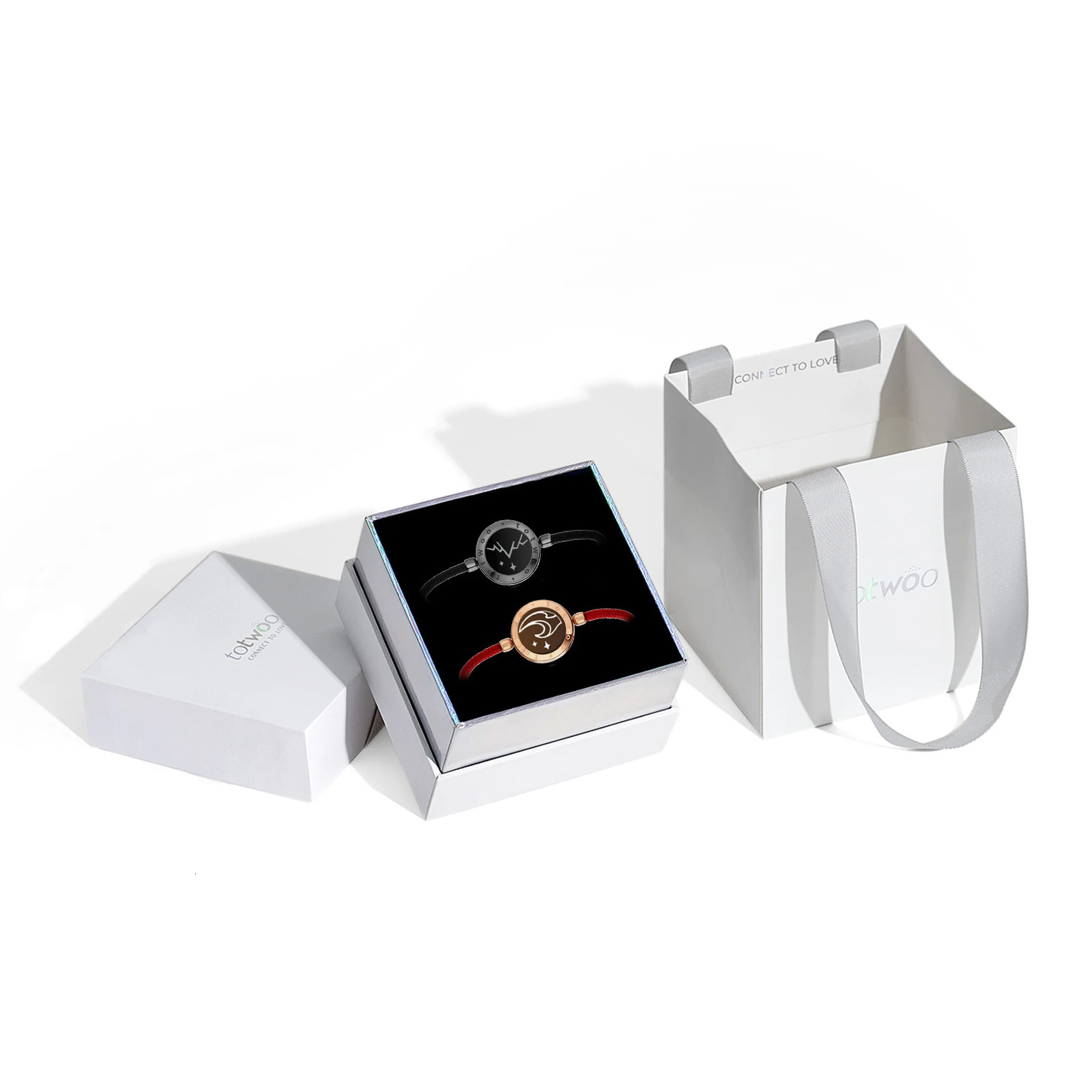 TOTWOO Long Distance Touch Bracelets for Couples Vibration Light up for Love Couple Bracelets Mountain Sea Touch Bracelets 241018