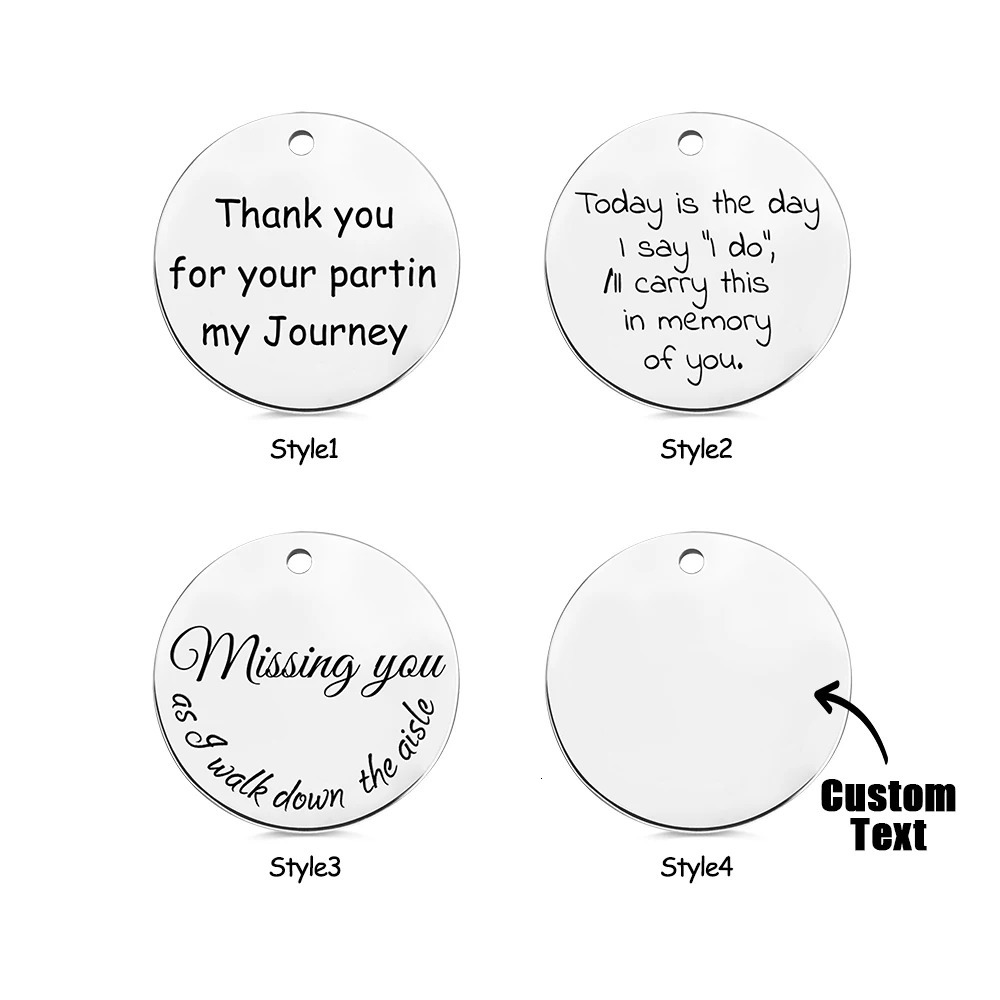AILIN Direct Customized Bridal Bouquet Po Charm Commemorative Stainless Steel Charm Wedding Keepsake Bouquet Jewelry Gift 241018
