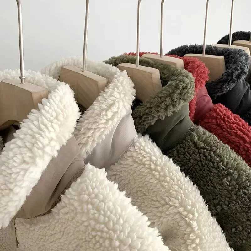 Fashion cashmere jacket womens autumn new item pocket zipper long sleeved loose stand collar comfortable warm jacket W241019