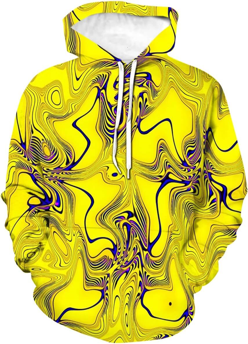 Hoodie for Mens Womens Unisex Trippy Fractal Hoodies 3D Printed Art Fluid Hoodie Sweatshirt Graphic Hoodies sweatshirt Pullover Long Sleeve breathable
