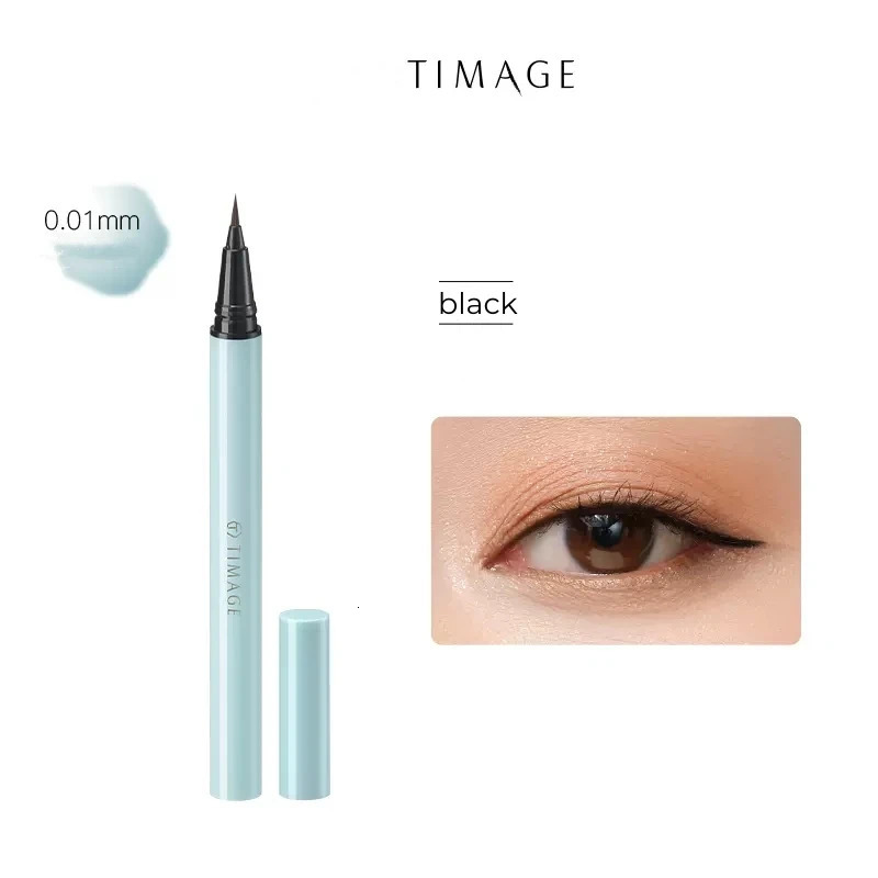 Timage eyeliner pen black liquid eyeliner pen durable waterproof stain free ultra-fine eyeliner pen 241018
