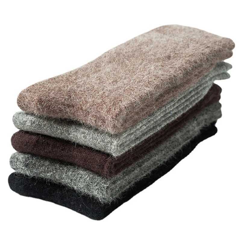New Thick High Quality Angola Rabbit Merino Wool Socks Brand Long Socks Mens Socks Classic Business Men Winter Warm SocksXJ241019