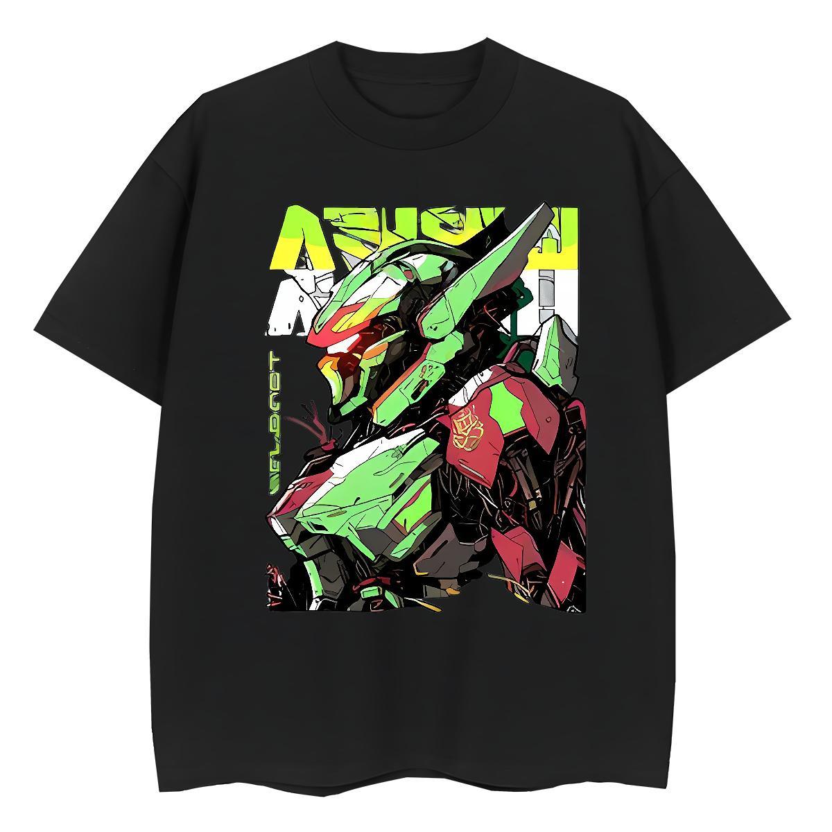 Custom T-Shirts for Women 230g 100% Cotton Breathable Soft Hip Hop Street robot Women Tees 5A White Plus Size Tops Tees