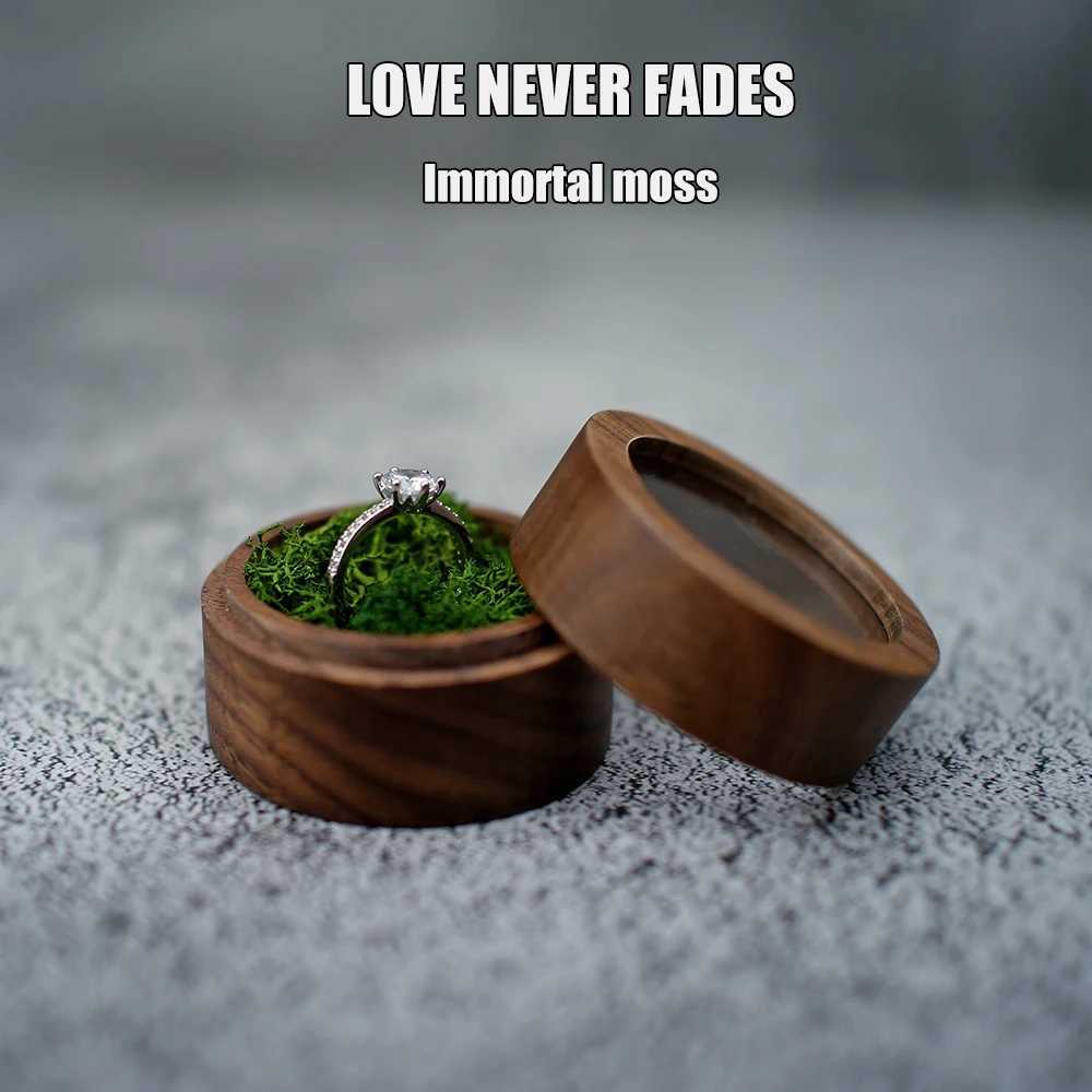 Portable wooden jewelry box wedding ring box earring box jewelry organizer box luxury jewelry gift packaging box W241019