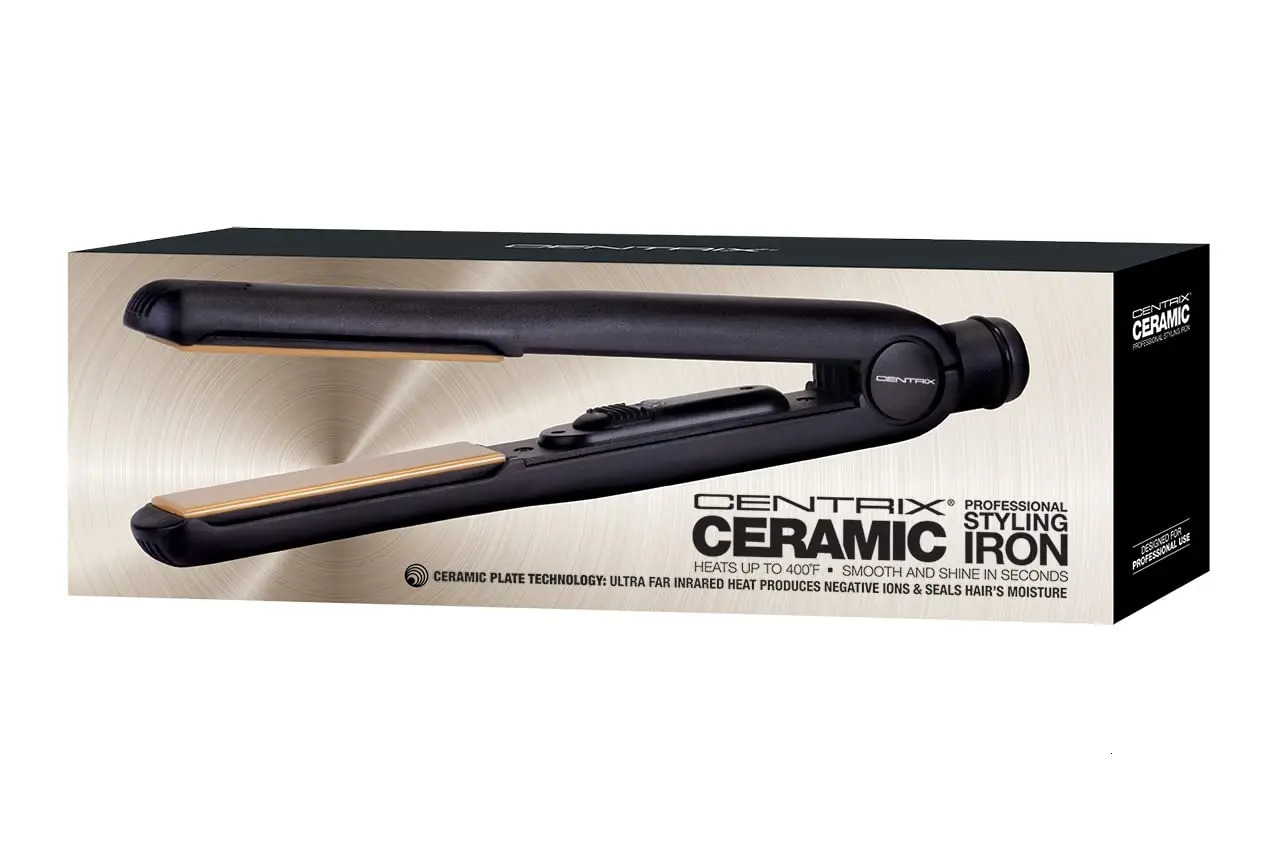 Cricket Centrix styling iron ceramic ion styling round edged hair straightener and curling iron 241018