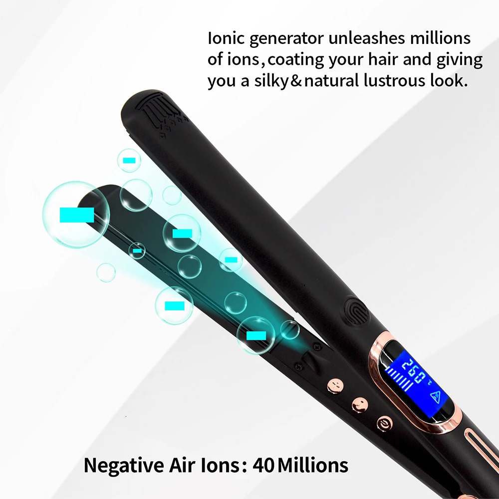 Professional straightener 1-inch high temperature 480 keratin treated flat iron curling iron double pressure straightener 241018