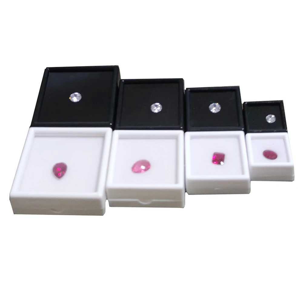 Square gemstone display box loose diamond packaging box earring bead hanger gemstone storage container 1Pc W241019