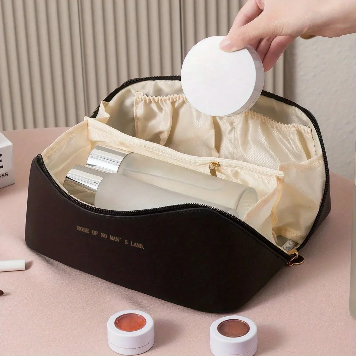 Makeup Organizer Female Toiletry Kit Bag Make Up Case Storage Pouch Lady Box Cosmetic For Travel Zip 241019 zhanyishengli
