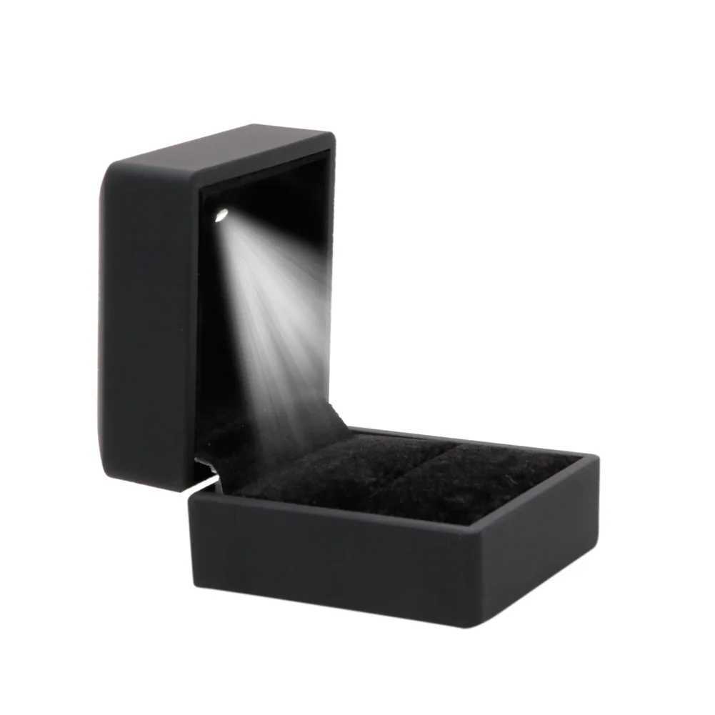 Personalized ring box with LED light jewelry display gift box for engagement W241019