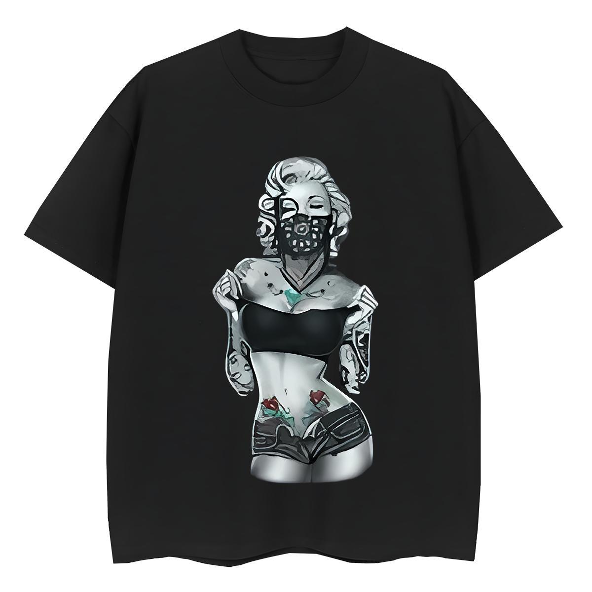 2024 T-Shirts 100% Cotton 230g Breathable Crew Neck Summer Casual person Couples T Shirts Wholesale Anime Oversized Tshirts