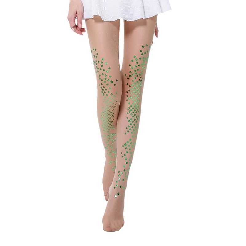 Socks Hosiery Wome Shr Pantyhose Glitter Metallic Fish Scale Sequins Print Cosplay Tights Drop Shipping Y2408330S4IS