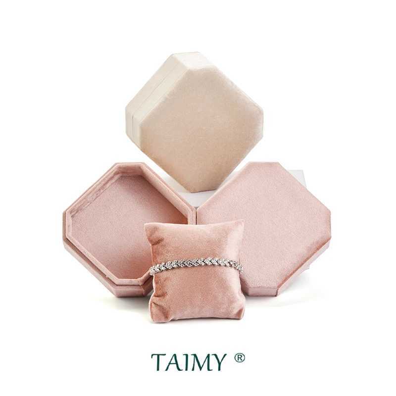 Luxury square velvet custom bracelet jewelry watch gift box with pillow inside jewelry display packaging box W241019