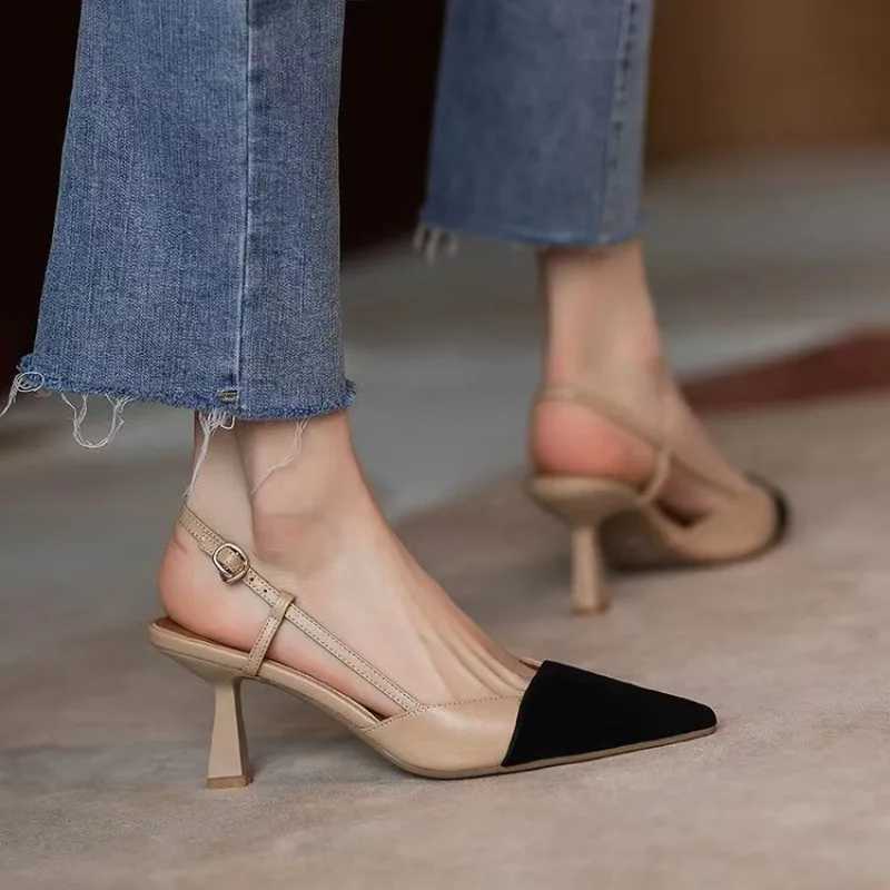 Pointy Slingbacks Womens High Heels Summer Fashion Pump Shallow Sneakers Womens Party Dress Sandals Y241019