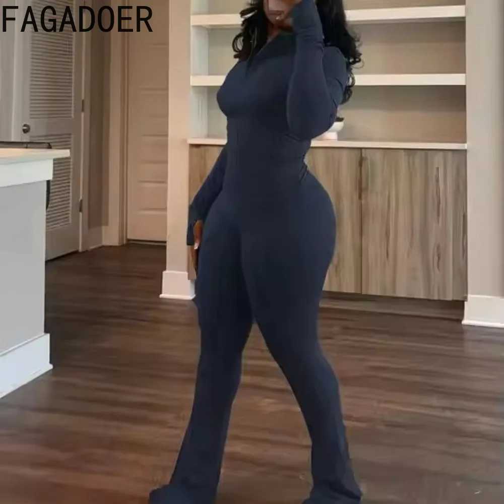 Women's Two Piece Pants FAGADOER Casual Solid 2 Piece Set Outfit Women Long Slves Jacket and High Waist Flare Pants Sports Suits Autumn Winter Ne