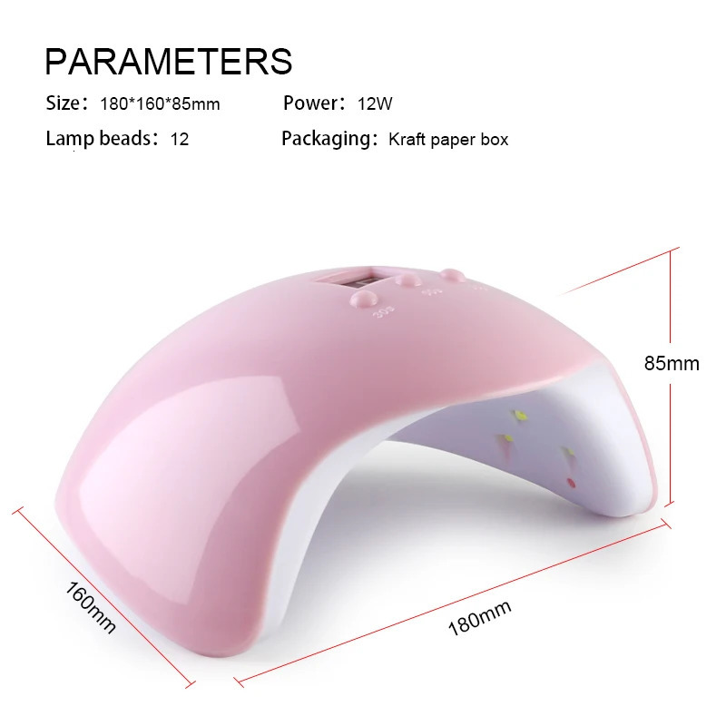 Arte Clavo UV LED Light 12W Portable Star 1 Dry Nail Lamp 30/60/90s Timer USB Cable Home Use Connector Varnish Nail Art Tool 241018