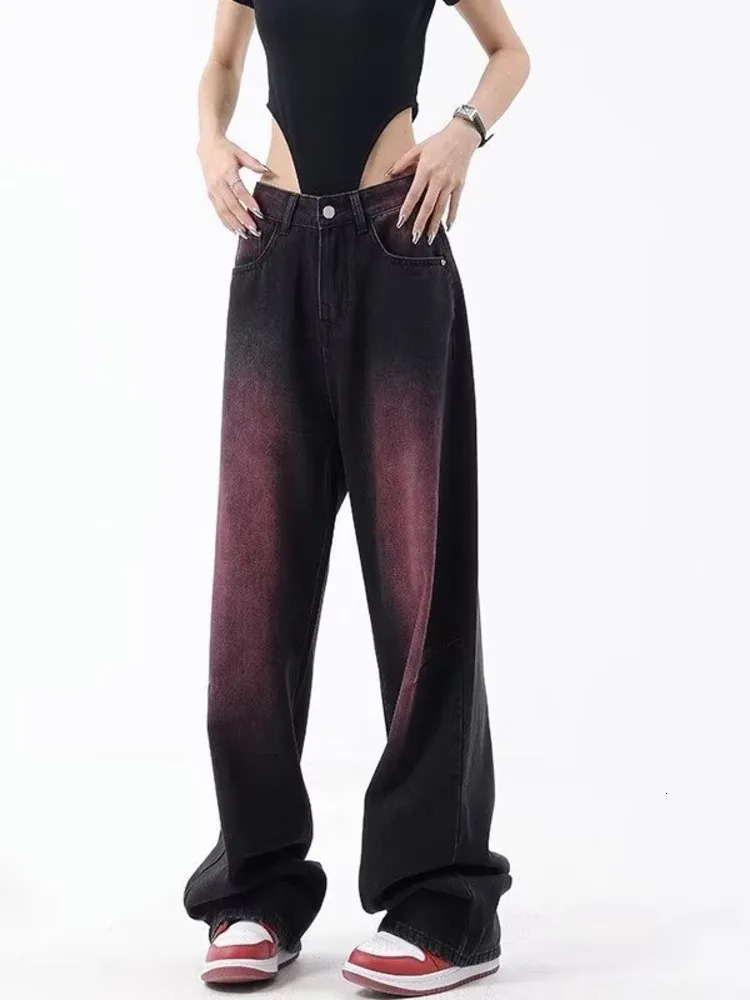 Autumn Jeans Fashion Literary Trend Loose Washed Youth High Street Harajuku Womens 241007