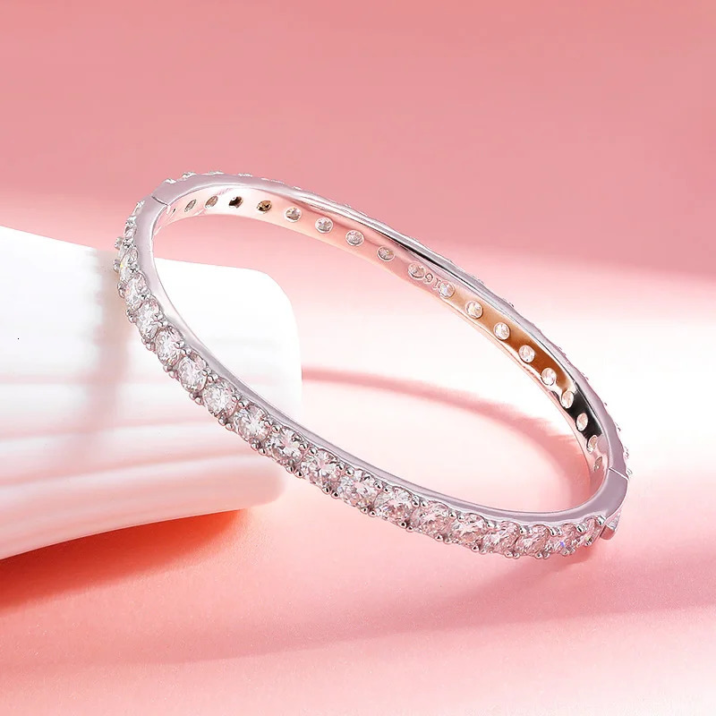 TBCYD 4MM D VVS1 Womens Bracelet GRA Certified S925 Silver 18k Platinum Plated Diamond Bracelet Christmas Gift 241007