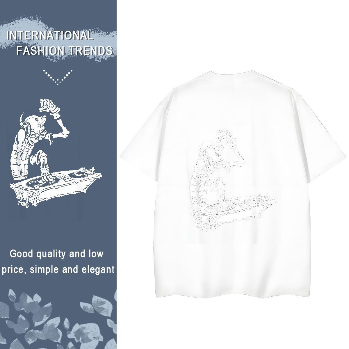 2024 Designer T shirt 230g Pure Cotton Breathable Crew Neck Street Wear halloween Lady T shirt High quality Black Oversized Tee Shirt
