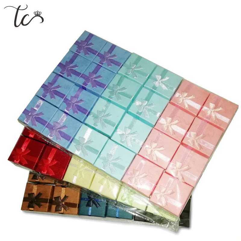 12 pieces/set jewelry organizer gift box necklace earrings ring paper packaging box 4 * 4cm W241019