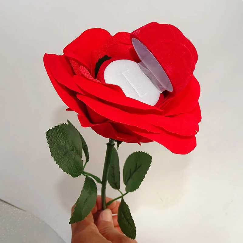 Unique Rose Ring Display Box Recommended Ring Bracket Flower Engagement Ring Box W241019