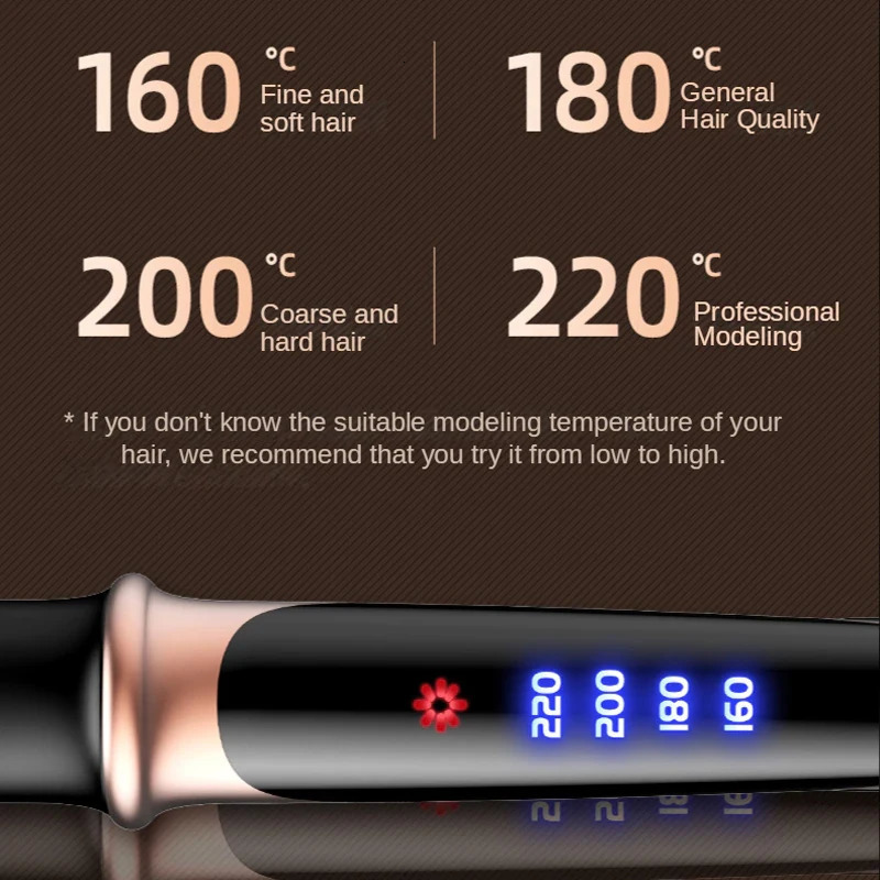 Professional beauty and hairdressing tools straightener curler flat iron negative ion infrared LED display screen straightener curler 241018