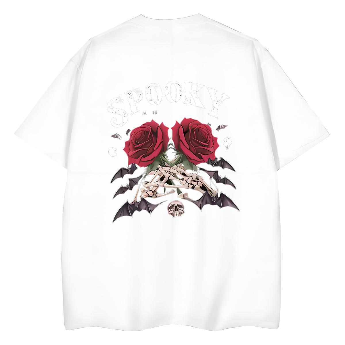 Factory Direct T-Shirts for Women 230g Cotton Breathable Soft Home Outdoor skull Woman Tshirt Comfortable Cartoon Anime Tee Shirt