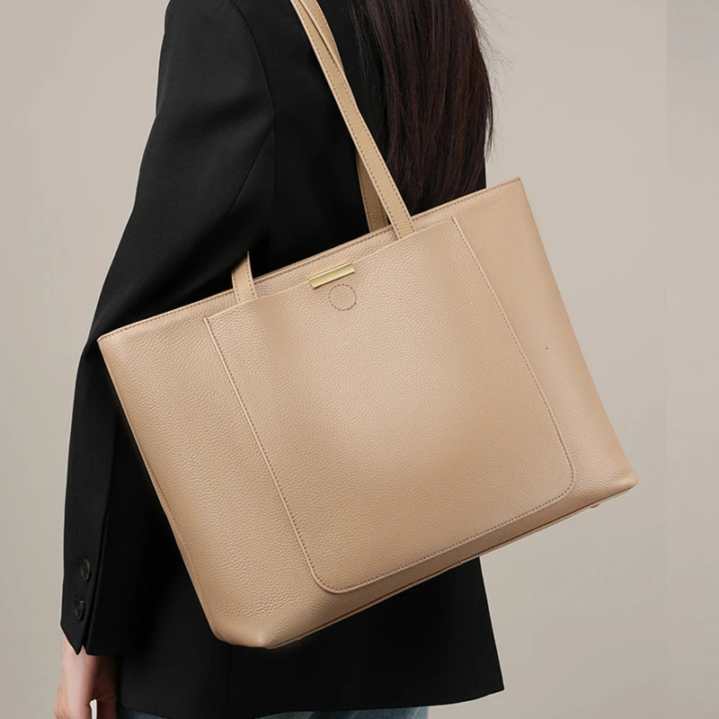 Hifashion Natural leather shopping bag for women 2024 trend shoulder bag office womens handbag 241018
