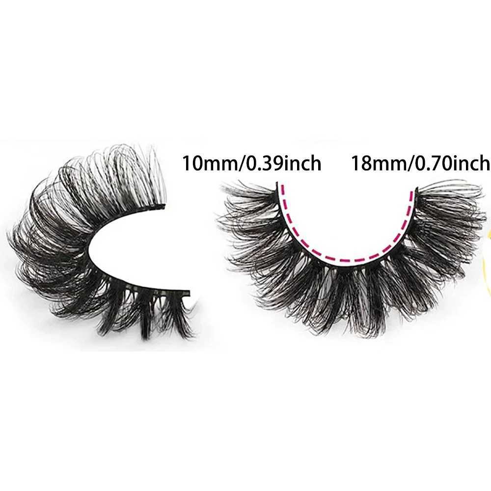 Eyelashes 7 Pairs Wispy False Lashes Natural Look Fake Eyelashes Cat Eye Lashes Faux Mink Fluffy Strip False Lashes PackXJ587