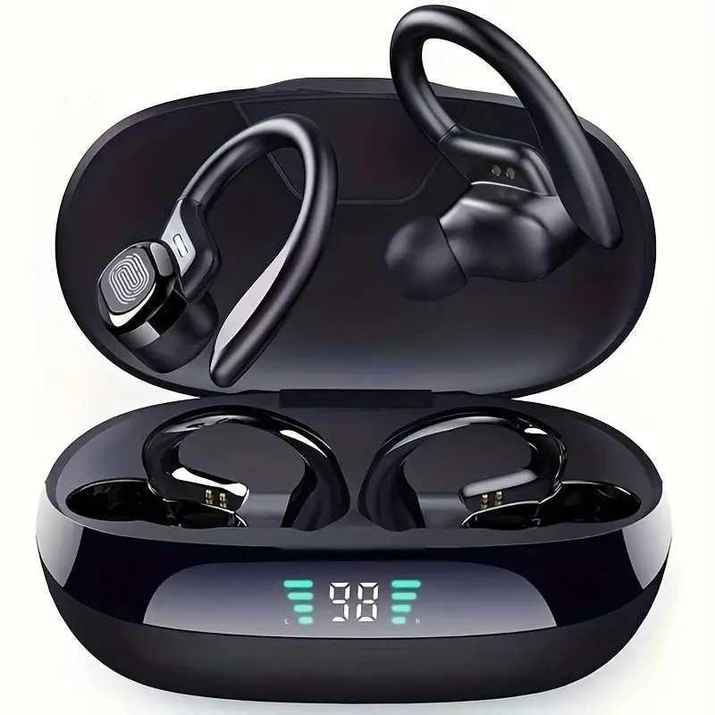 Headset SHUKE Bluetooth Earbuds Wireless Earphones Sport EarHook 9D Hifi Stereo Sound Waterproof Headphones In Ear With Micphone Z241019