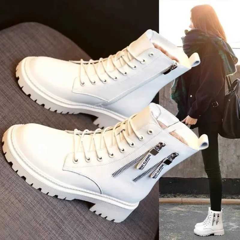 2022 New Womens Shoes Lace Womens Shoes Warm Platform Double Zipper Ankle Boots Womens Shoes Winter Boots Fashion Botas Mujer Y241019