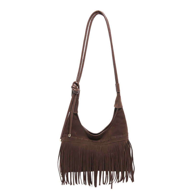 CMM Bohemian Ethnic Dumpling Bag New Suede Shoulder Bag Fashion Texture Womens Bag