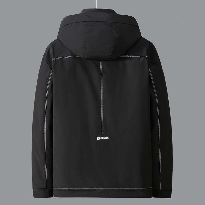 ZOZOWANG New Men Puffer Jacket Thick Warm Hooded Collar Coat Solid Color 10Xl Outerwear Military Winter Men's Clothing