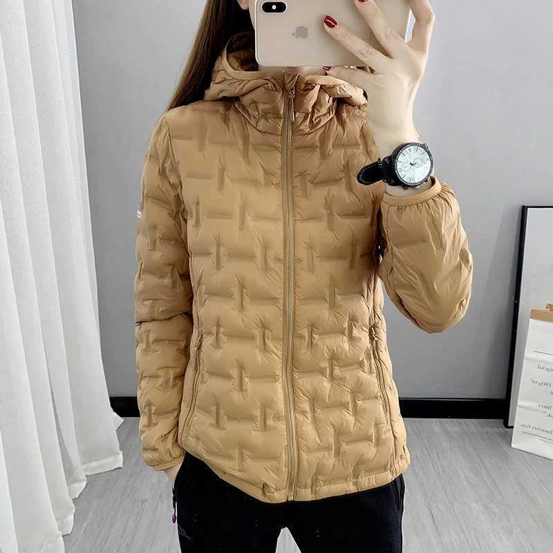 High End 2022 New Autumn Womens Casual 80% White Duck Down Jacket Female Hooded Long Sleeve Fluffy Warm Puffer CoatX241019
