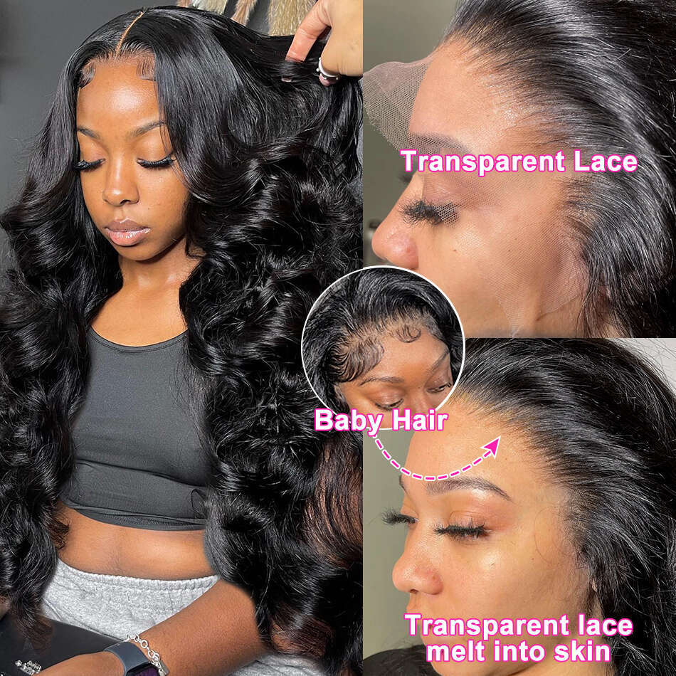 Luvin 30 Inch Body Wave Front 13x4 13x6 Lace Frontal Brazilian Wig Human Hair Wigs For Black Women