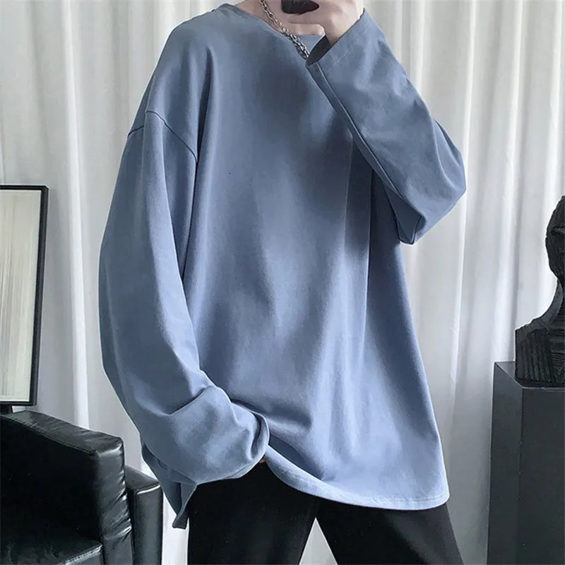 Spring/Autumn Long sleeved T-shirt Mens O-neck Long T-shirt Mens Fashion Casual Comfortable Long T-shirt Mens 241018