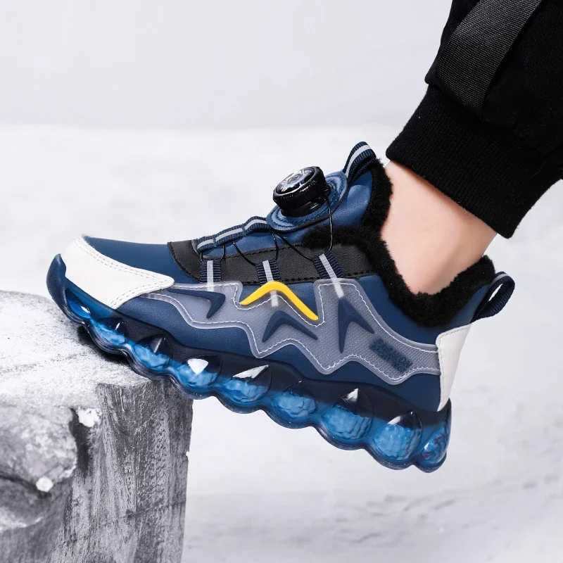 Athletic Outdoor Winter Children Shoes Boys Sneaker Warm Plush Waterproof Kids Snow Shoes Fashion Outdoor School Sports Tennis Shoes for Boy H241019