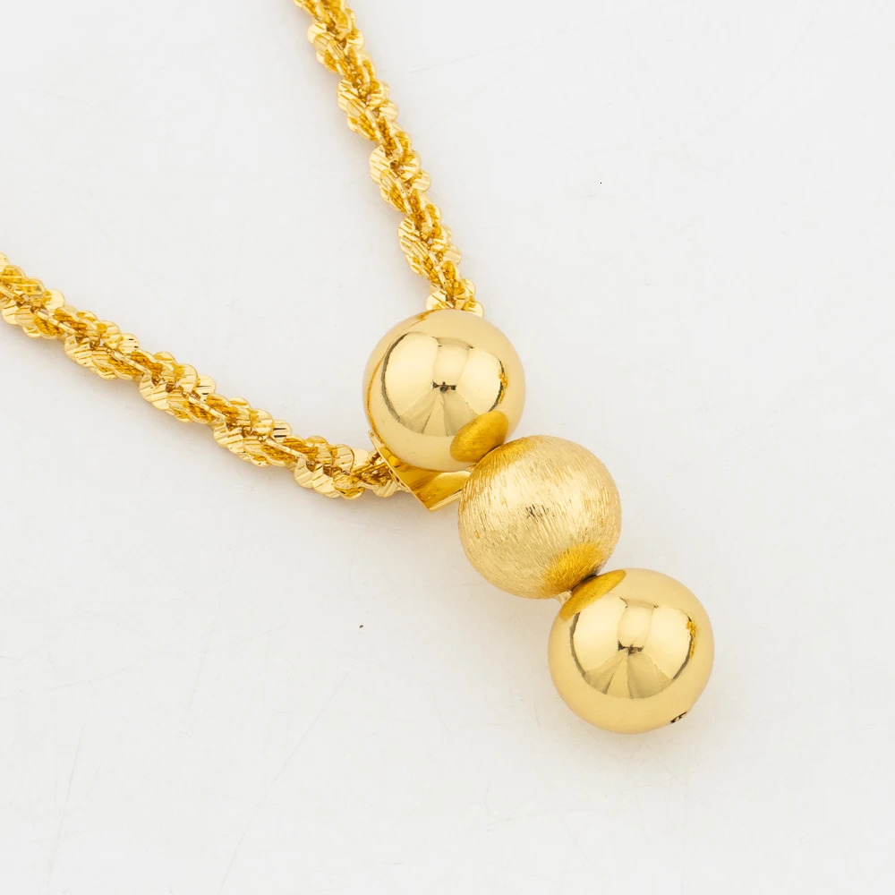 Luxury gold jewelry set with nine bead cuffs bracelets earrings necklace African Dubai pendant earrings fashionable Italian jewelry 241018