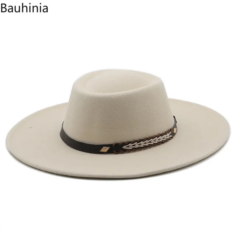 British style felt Fedoras womens hat 9.5CM wide Brim mens formal luxury jazz hat bowling wedding hat Chapeau womens hat 241018