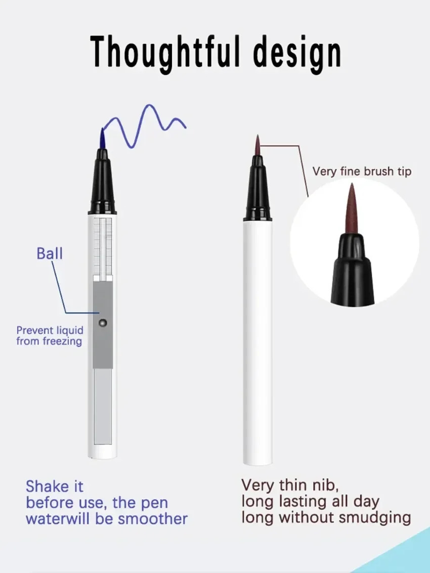 Customized 9-color fast drying liquid eyeliner durable easy to wear smooth waterproof stain free fluorescent eyeliner 241018
