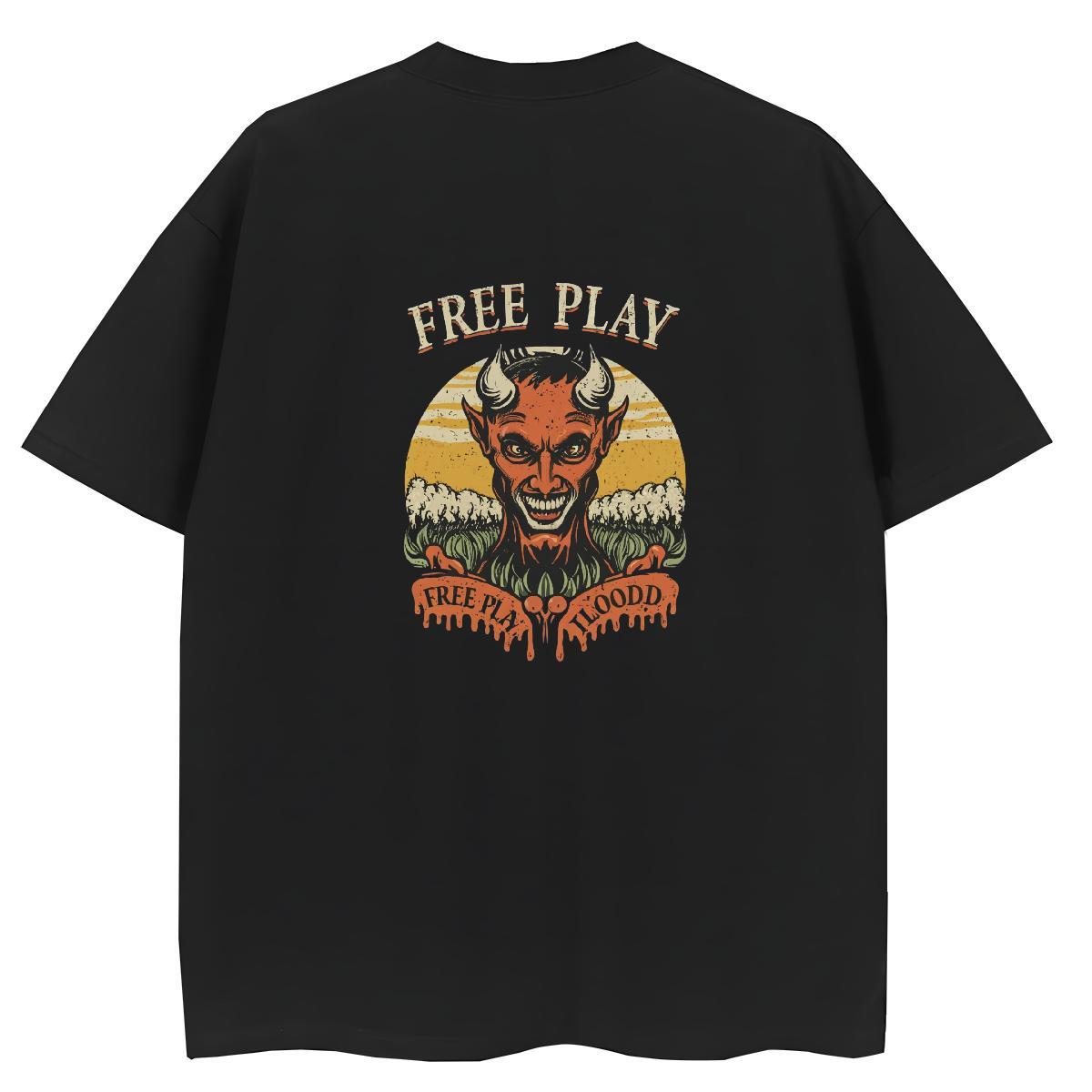 2024 DIY T Shirt For Woman 230g Cotton Comfortable Street skull Couples T Shirts Nice Anime Tees