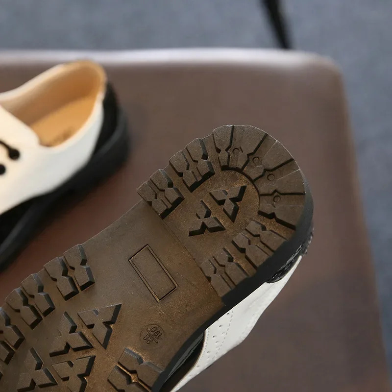 Boys Leather Shoes for Party Wedding Black Kids Formal Fashion Soft School Casual British Style 241018