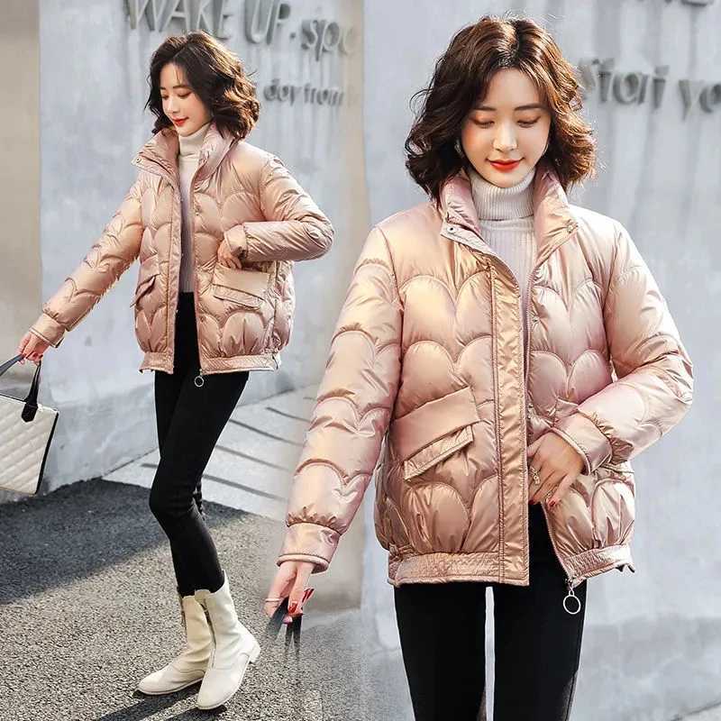 2023 New Winter Coat Women Fashion Parkas Long Sleeve Casual Down Cotton Jackets Warm Parka Snow Wear Coats Outerwear FemaleX241019