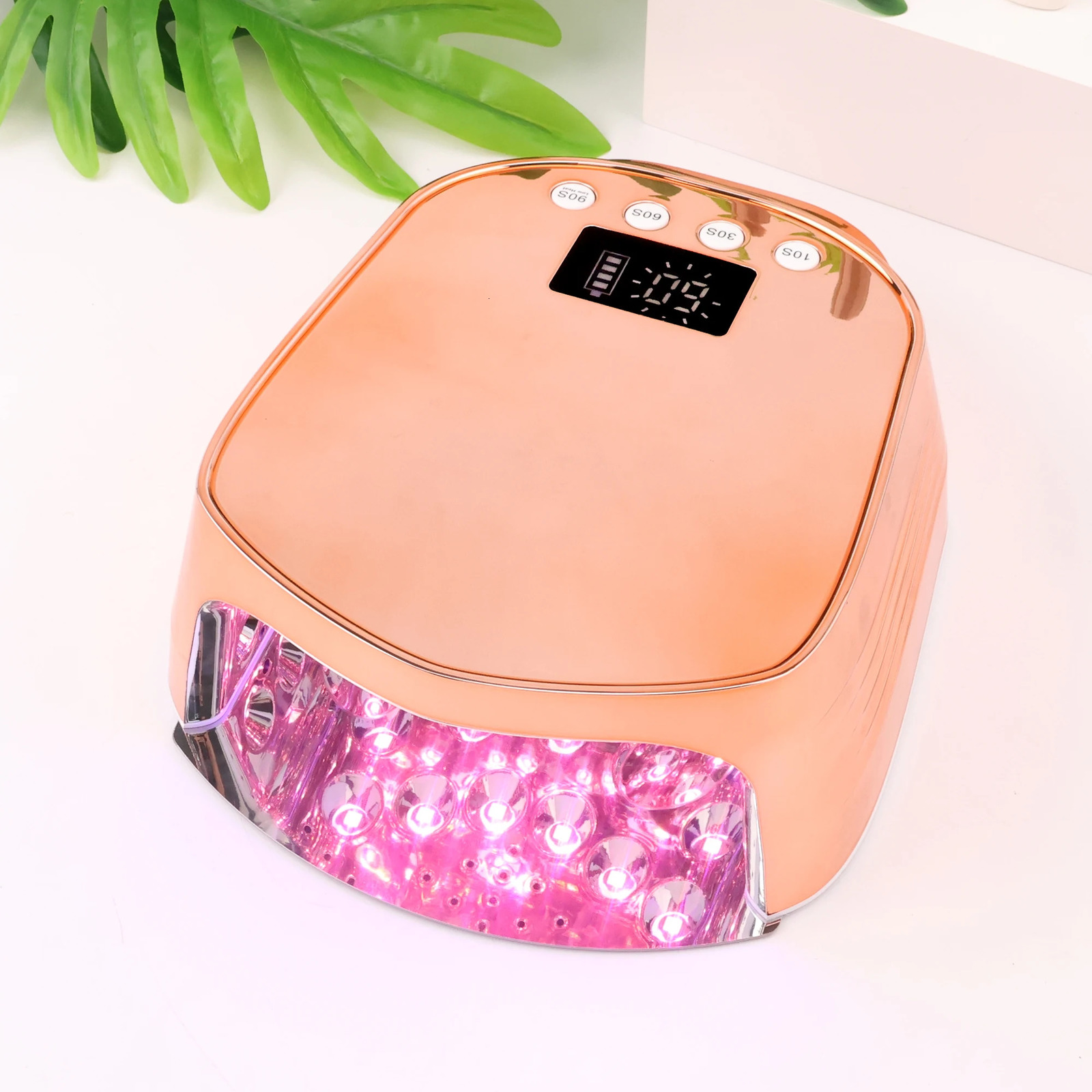 96w Gradient Gold Pro red light cordless LED nail light rechargeable battery UV LED nail light curing cordless LED nail light curing gel 241018