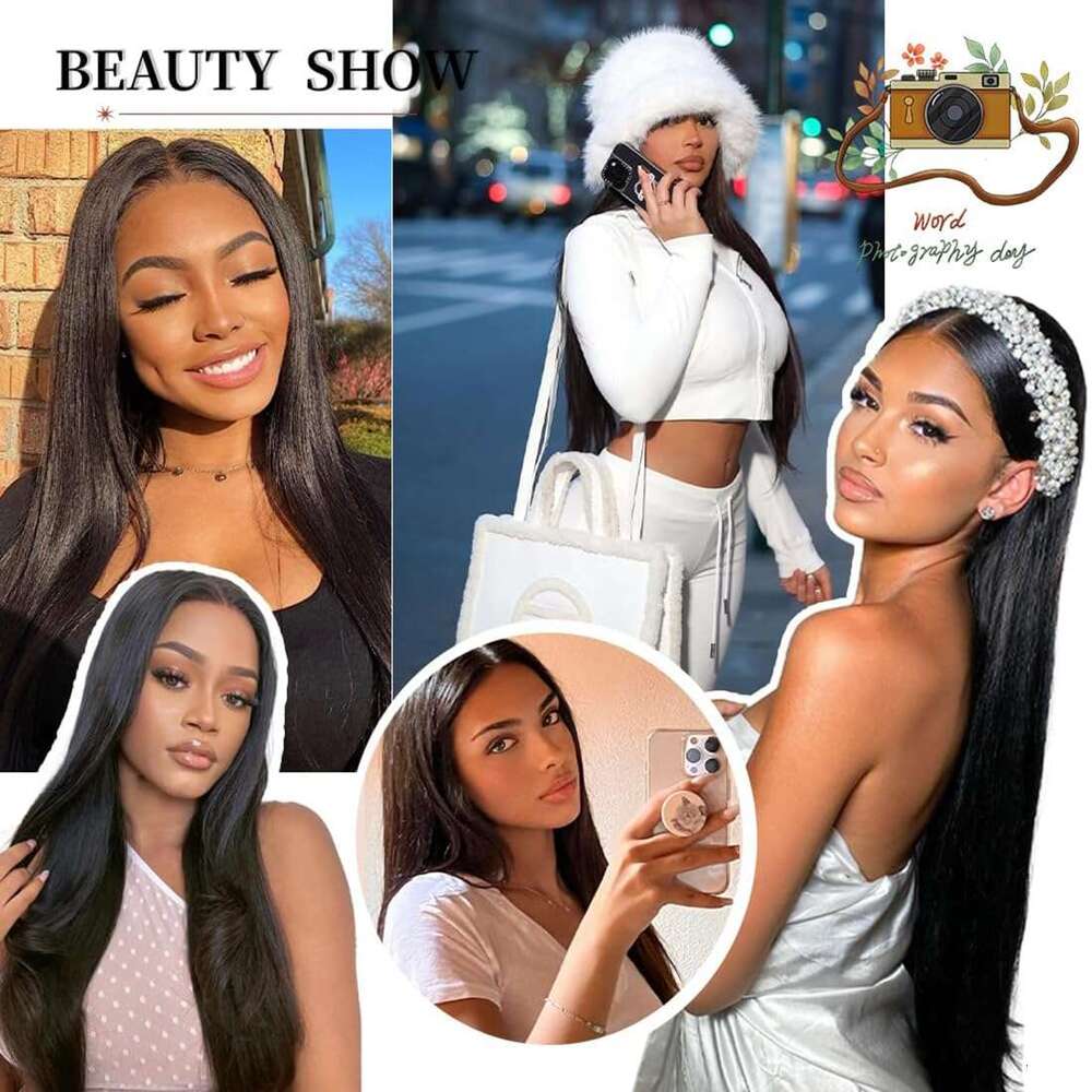 Cut x Pre Glueless Wig Human Hair Ready To Wear And Go Preplucked Brazilian Bone Straight Real Wigs For Women plucked s