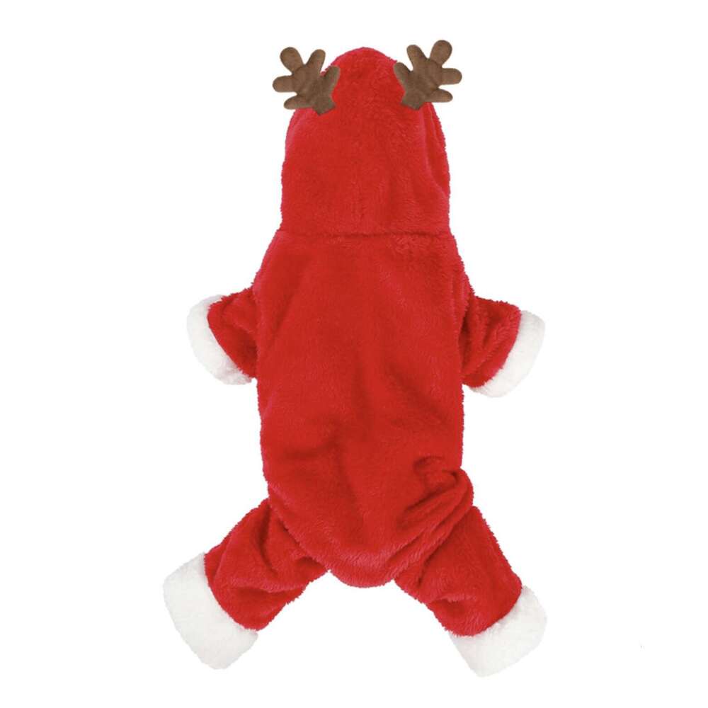 Manufacturer Wholesale Christmas Dog Clothes Warm Soft Cute Design for Small Pets Winter Cotton Apparel