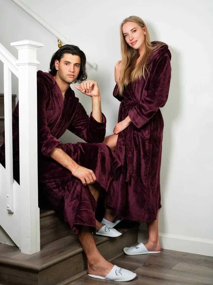 Mr And Mrs Personalization Hooded Bathrobes Customized Bathrobes With Name Women And Men Hooded Bathrobes Husband Wife HoneymoonXJ241018