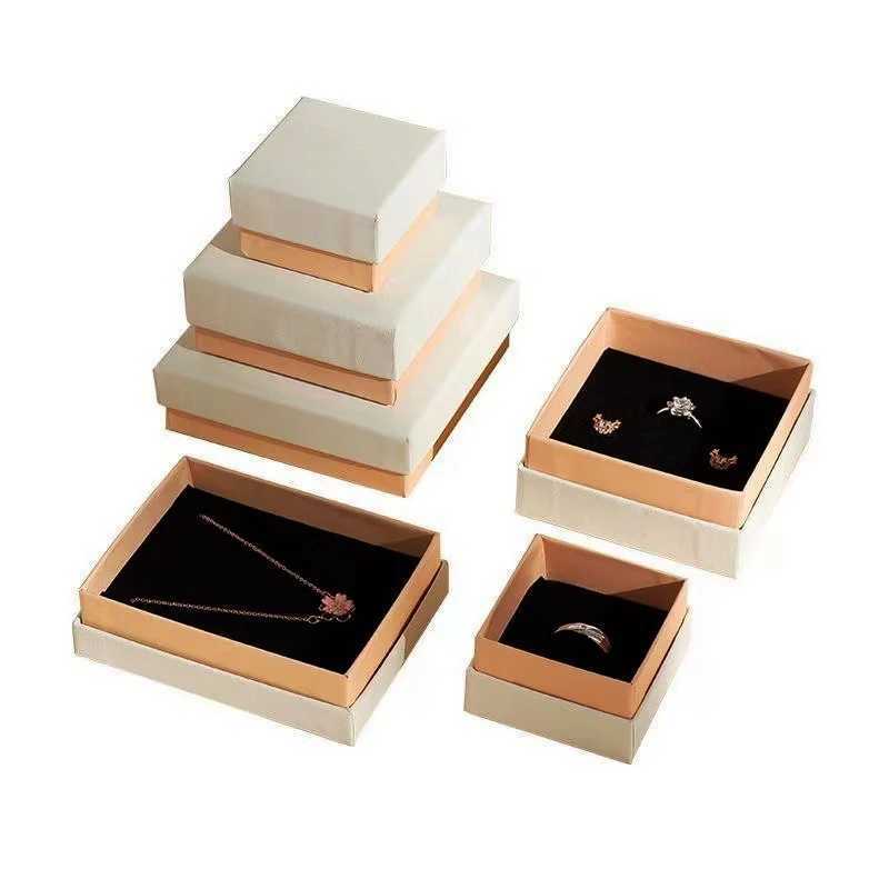 1Pc paper jewelry packaging box used for rings earrings necklaces bracelets wedding organizers display gift box high-end jewelry box W241019