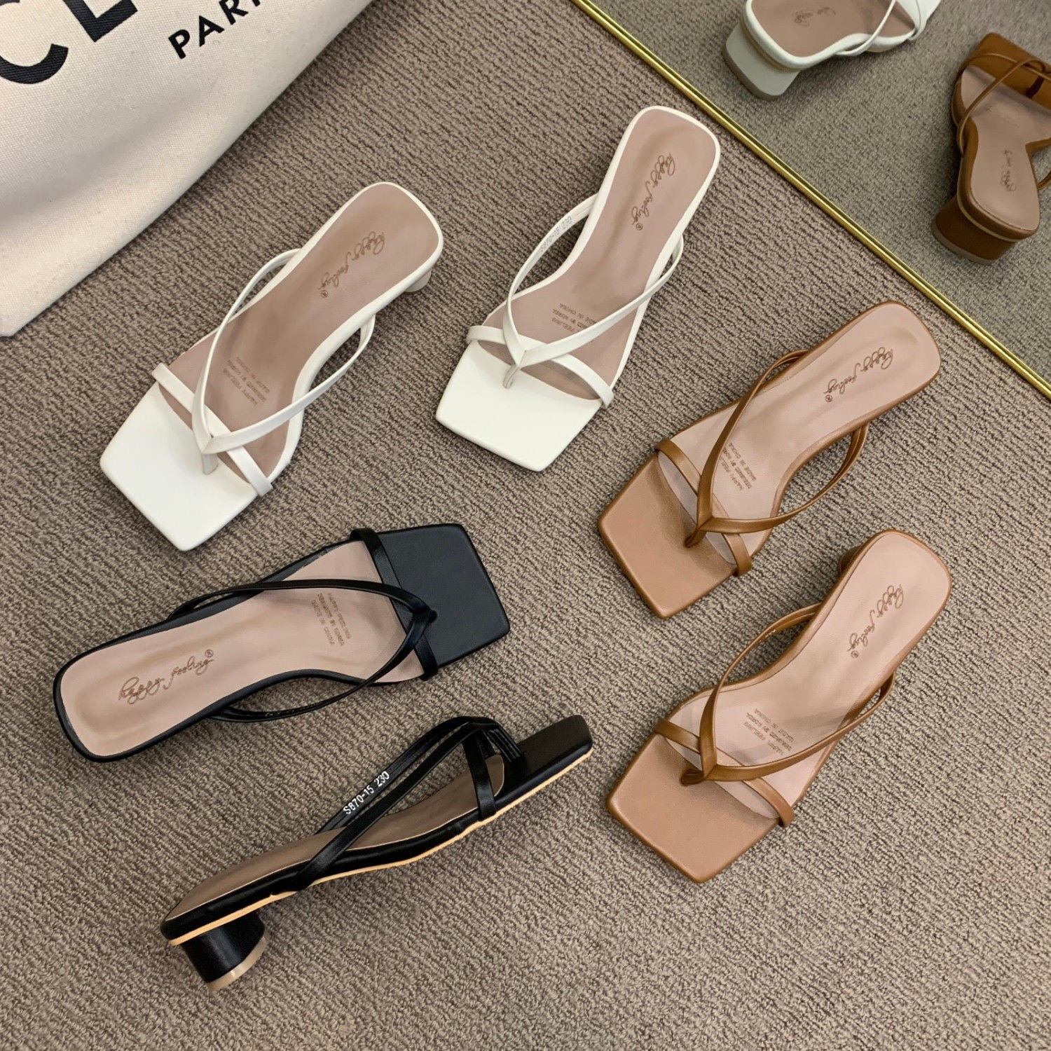For Women Slippers Wearing Fashion On The Outside New Summer Half Slipper Roman Sandals Fairy Style Medium Thick Heel Ddmysaturn