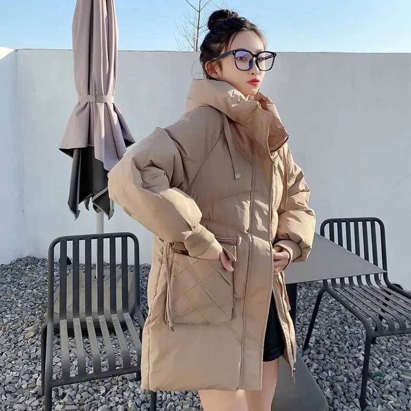 2023 New Winter Jackets Parkas Women Down Cotton Jacket Female Thick Warm Hooded Puffer Snow Wear Coat Casual OutwearX241019