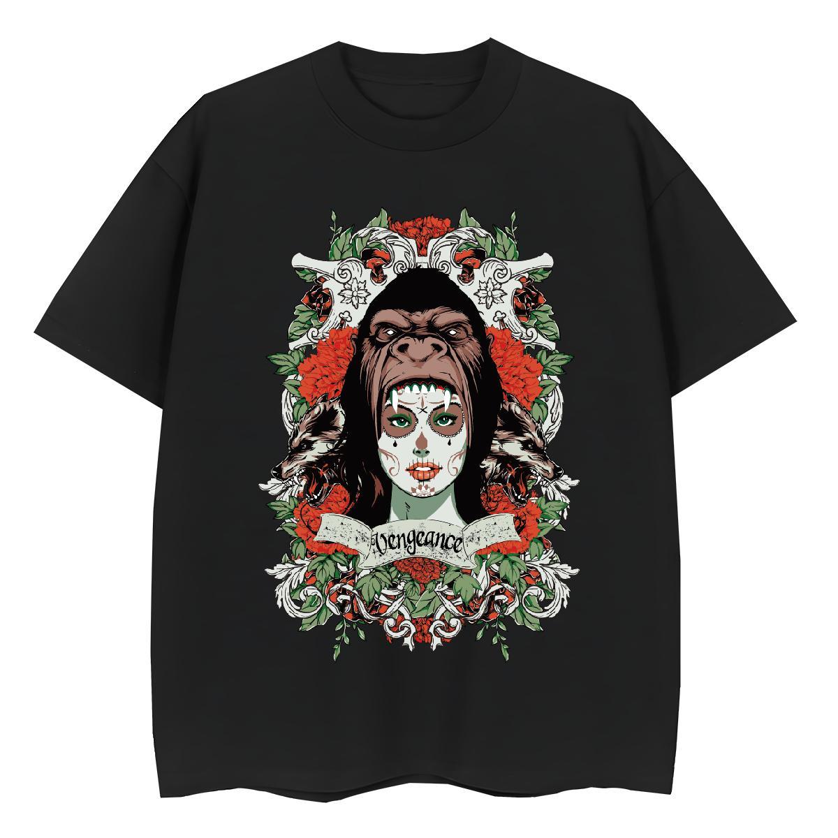 New T Shirts Women 230g Cotton Short Sleeve O-Neck Summer Casual beauty Women Tees Comfortable Anime Oversized Tops Tees
